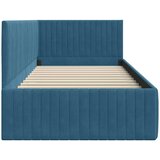  Kutni okvir kreveta s uzglavljem Plava 90 cm x 200 cm Baršun | shoptok.hr