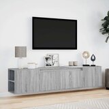 vidaXL Stenska TV omarica z LED lučkami siva sonoma 180x31x39,5 cm | Shoptok.si