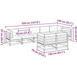  8-dijelni set vrtnih sofa s jastucima voštano smeđi od borovine | shoptok.hr