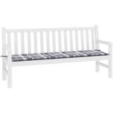  Jastuk za vrtnu klupu sivi karirani 180x50x4 cm tkanina Oxford | Eponuda.com