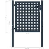  Vrata za ogradu antracit 102 x 75 cm čelik | shoptok.hr