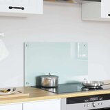 vidaXL Zaščita za kuhinjo Bela 70 x 40 x 0.8 cm kaljeno steklo | Shoptok.si