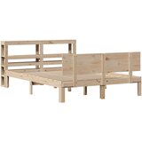  Okvir za krevet s uzglavljem 140x200 cm od masivne borovine | shoptok.hr