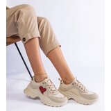 Gemre Beige platform sneakers with a heart by Martinez | shoptok.hr