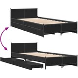  Okvir kreveta s ladicama crni 90 x 200 cm konstruirano drvo | shoptok.hr