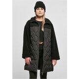 UC Curvy Ladies Oversized Sherpa Quilted Coat black cene