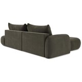 Makamii Smeđa sklopiva kutna garnitura (s lijevim kutom/s ležaljkom) Hale – | shoptok.hr