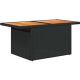 vidaXL Vrtna sedežna garnitura z blazinami 8-delna črn ratan/akacija | Shoptok.si