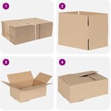  Preklopna kutija 50 pcs Prirodna 25 x 17,5 x 10 cm Karton | shoptok.hr