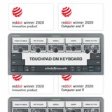 Prestigio Click&amp;Touch, wireless multimedia keyboard for Smart-TV with touchpad embedded into keys, auto-switch between keyboard and touchpad, connect to 5 devices via Bluetooth, USB dongle and Type-C, LED status indicators, built-in battery, space grey color | shoptok.hr