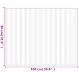  Pravokutni tepih crni 80x100 cm bambus - Crna 80 x 100 cm | shoptok.hr