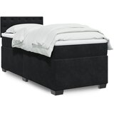 Maison Chic Box spring postelja - Vzmetna postelja z vzmetnico črna 100x200 cm žamet SL23109, (21880176) | Shoptok.si