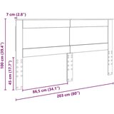vidaXL Vzglavje z vzglavjem Betonsko siva 200 cm Konstruiran les | Shoptok.si