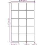 Ogledala 6 kom crna 100x60 cm metalna | shoptok.hr