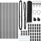 vidaXL Heksagonalna Ograda Siva 0.4x25 m Čelik, Ograda Stube 13 kom Siva Ø32 mm 80 cm Galvanizirani Čelik | shoptok.hr
