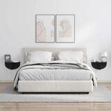  Stenska polica 2 pcs Črna 38 x 19 x 19 cm Konstruiran les, (5000200437) | Shoptok.si