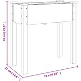  Sadilica s oblogom smeđa 71 x 37 x 76 cm od masivne jelovine | shoptok.hr