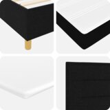vidaXL Krevet s Box Springom s madracem & LED crni 80x200 cm Tkanina | shoptok.hr