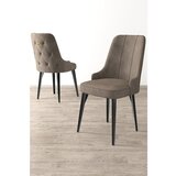 Hanah home Newa set stolica, 46x94x46 cm, 6 dijelova, crno-smeđa | Eponuda.ba