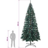  Umjetno božićno drvce 500 cm PVC i čelik Zelena i bijela | shoptok.hr