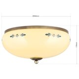 Orion plafonska svetiljka landhaus 3xE27/60W/230V, prečnik 35 cm, bronza/bež/plava | Eponuda.com