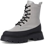 Tamaris Gležnarji z vezalkami svetlo siva / črna | Shoptok.si