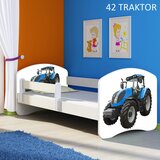  Dječji krevet ACMA s motivom, bočna bijela 140x70 cm 42 Traktor | shoptok.hr