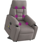 vidaXL Električni masažni naslanjač s funkcijo vstajanja taupe | Shoptok.si