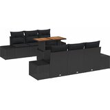  Sjedeća garnitura za vrt 7 kom. Crna poliratan 100 x 55 x 73 cm | shoptok.hr