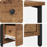 vidaXL Noćni ormar s ladicama 2 pcs Staro drvo 30 x 60 x 60 cm | shoptok.hr