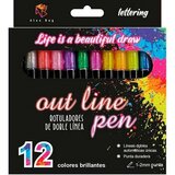  Set Markerjev Alex Bog Outliner Pisana 12 Kosi Pita Cene