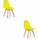  KITO stolica žuta / prirodne noge x 2 | shoptok.hr