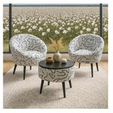 Atelier Del Sofa fotelje i klub stočić lida black white | Eponuda.com