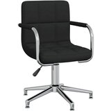 vidaXL Okretna blagovaonska stolica od tkanine crna | shoptok.hr