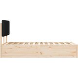  Posteljni okvir z oblazinjenim vzglavjem Črna 120 x 190 cm, (5000103649) | Shoptok.si