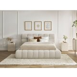 Bobochic Paris Bež tapecirani bračni krevet s prostorom za odlaganje s podnicom 180x200 cm Mont Blanc – | shoptok.hr