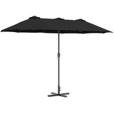  Vrtni suncobran Crna 370 x 197 x 239 cm Poliester i aluminij | shoptok.hr