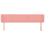  Vzglavje z ušesi roza 203x23x78/88 cm žamet | Shoptok.si