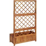 vidaXL povišena gredica s rešetkom 85x38x150 cm masivno bagremovo drvo | shoptok.hr