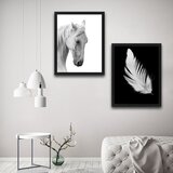 Wallity slika white feather horse, 2 dela, 30 x 40cm Cene