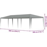  Zabavni šotor Svetlo siva 900 x 300 x 255 cm PE in jeklo, (5000218811) | Shoptok.si