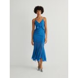 Reserved - Maxi haljina s volanima - plava | shoptok.hr