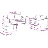  3-dijelni set sofa s jastucima crni od tkanine | shoptok.hr