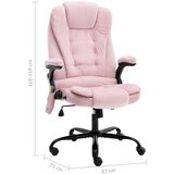  Masažni pisarniški stol roza žamet, (20669168) | Shoptok.si
