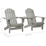  Vrtne stolice Adirondack sa stolićem od masivne jelovine sive | shoptok.hr