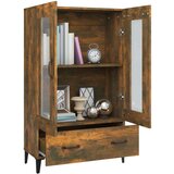  Visoka omarica dimljeni hrast 70x31x115 cm inženirski les, (21073337) | Shoptok.si
