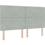 Box Spring postelja z vzmetnico - Svetlo siva, 180x200 cm, Žamet, (22050545) | Shoptok.si