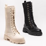 Resti Openwork black women's lace-up boots Buhomi - Footwear | ePonuda.com