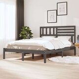  Posteljni okvir siv iz trdne borovine 135x190 cm 4FT6, (20643133) Cene