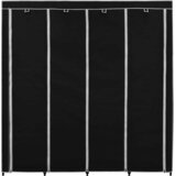  Ormar s 4 odjeljka crni 175 x 45 x 170 cm | shoptok.hr